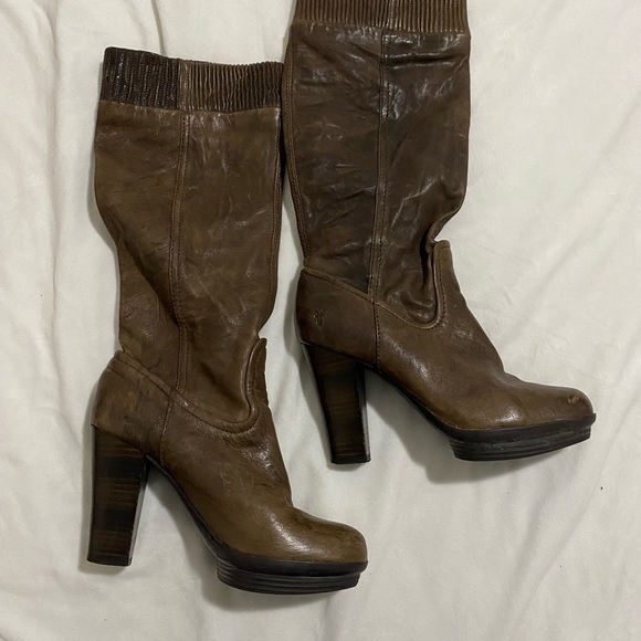 Frye Mimi Scrunch Leather Boot - Picture 2 of 6